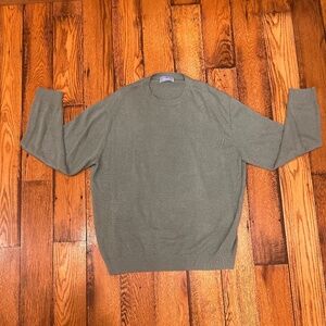 BEN SILVER CHARLESTON SEAFOAM GREEN PIMA COTTON CREWNECK SWEATER  SIZE XXL